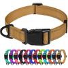 TagME Collare per Cani in Nylon Riflettente, Fibbia Staccabile Durevole, Collari Di Sicurezza Regolabili per Cani Di Taglia Media, Marrone, Larghezza 2.5 cm