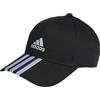 adidas 3-stripes Cotton Twill Baseball Cap Cappellino, Black/White, L Unisex - Adulto