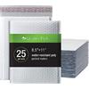 Quality Park Bubble Mailers, 8,5 x 11 buste di spedizione, buste imbottite in poliestere bianco resistente all'acqua, chiusura a striscia staccabile, 25/scatola (QUA85860)