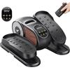 MERACH Mini ellittica bassa scrivania per casa e ufficio, esercizio di gambe seduto, pedaliera compatta silenziosa e portatile con 8 livelli di resistenza, display LCD e grandi pedali