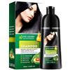 Probuk Shampoo Colorante Donna Nero Naturale, Copertura Capelli Bianchi al 100%, Crema Tinta Semipermanente per Capelli, Facile da Usare, 400 ml