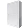 Web Convenienza Madia con 4 Sportelli Made in Italy - Credenza Contenitore Collezione Basic per Soggiorno Cucina Ingresso Sala da Pranzo Mobile Design moderno originale Bianco Laccato Lucido