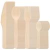 VOSSOT Posate monouso in legno 200 pezzi,Set completo con coltelli, forchette, cucchiai e palettine caffè,Posate usa e getta ecologiche e biodegradabili per picnic, feste, matrimoni, eventi, campeggio