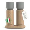 LARS NYSØM Set Macina Sale e Pepe in Legno Manuale con Vassoio - Regolabile | Sale e Pepe Set in Legno - Macina Spezie con Macina in Ceramica Regolabile - Eleganti Macina Pepe e Sale in Legno di Faggio