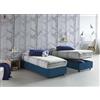 Dmora Talamo Italia - Letto Singolo Sophia, Letto Contenitore con Rivestimento in Tessuto, 100% Made in Italy, Apertura Frontale, con Materasso Cm 90x190 Incluso, Blu