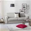 Talamo Italia - Divano fisso 2 posti Giuseppina, Sofà Soggiorno in tessuto imbottito, Braccioli standard, 100% Made in Italy, Cm 180x95h90, Grigio