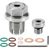 TUCKBOLD Per Auto Moto Barca Tappo di Scarico dell'Olio Antisperdite Bullone di Scarico per carter dell'olio Argento con Guarnizione in Rame M14.1-1.5mm