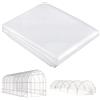 Outsunny pellicola per serre 7x8 m pellicola da giardino impermeabile con protezione UV, pellicola di plastica antistrappo extra spessa, telo di copertura per serra film tunnel, pellicola tunnel per