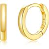 Silvora Orecchini Cerchio Donna Argento 925, 8mm Orecchini Uomo Oro Dorati Cerchietto Piccoli per Anniversario Natale Compleanno