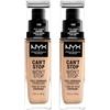 NYX Professional Makeup Fondotinta Can't Stop Won't Stop Tonalità 6.5 Nude Liquido Waterproof Lunga Tenuta 24h Finish Matte Leggero No Transfer e Ultra Pigmentato - 2 Fondotinta da 30ml