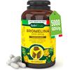 Eurocali Bromelina Drenante Forte 500mg Integratore Anticellulite Detox Diuretico 5000 GDU/g per Ritenzione Idrica e Microcircolo con Ananas e Tarassaco RadiciVitalia Made in Italy - Barattolo da 120 Capsule