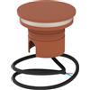 Faro LED interrato da Giardino 6W IP67 24V Luce Radente 360°- Corten Colore Bianco Caldo 3.000K