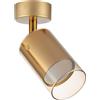 Plafoniera da soffitto GU10 Orientabile in Vetro - Oro