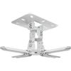 XINLEI Supporto da parete a soffitto universale per proiettore con rotazione di 360°, rotazione di 40° e inclinazione di 30°, morsetto regolabile per impieghi gravosi, capacità 13,6 kg, bianco PR14W