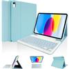 LAMA Custodia con Tastiera per iPad 11th A16 11" 2025, iPad 10th Gen 10.9" 2022, Custodia Protettiva Sottile con Tastiera Bluetooth Wireless Staccabile e Portapenne Blu