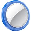 QCOQ Air Tracker Tag 1 pezzi, Bluetooth Trova Oggetti Compatibile con Apple Dov'è (solo iOS), Smart Tracker Localizzatore per bagagli, borse, portafogli, chiavi Tag Tracking, Batteria Sostituibile Blu Navy
