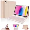 LAMA Custodia con Tastiera per iPad 11th A16 11" 2025, iPad 10th Gen 10.9" 2022, Custodia Protettiva Sottile con Tastiera Bluetooth Wireless Staccabile e Portapenne Rosa