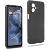 REY Cover in Gel TPU Nera per Motorola Moto G54 5G, Ultra Sottile 0,33 mm, Morbido Flessibile, Custodia Silicone