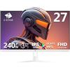 Z Z-Edge Z-Edge Monitor Gaming Bianco 27'' 240 Hz, IPS, 1ms, FreeSync, Schermo PC Gaming White FHD 1080P, 2*HDMI2.0 & 2*DP1.4, Inclinazione Regolabile, Cornice Ultra Sottile, VESA 100*100 (HDMI Cavo Incluso)