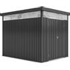 Outsunny Capanno da Giardino con Lucernario in Acrilico e Fori di Drenaggio, in Acciaio, 200x258x201 cm, Grigio Scuro