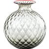 VENINI VASO MONOFIORE BALLOTON D.18 CM TALPA FILO ROSSO H.20,5 CM FO310018000F0AAB