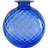 VENINI VASO MONOFIORE BALLOTON D.18 CM ZAFFIROFILO ROSSO H.20,5 CM FO310018000F0O5