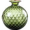 VENINI VASO MONOFIORE BALLOTON D.18 CM VERDE MELA FILO ROSSO VIVO H.20,5 CM FO310018000F0OG