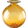 VENINI VASO MONOFIORE BALLOTON D.21,5 CM AMBRA FILO ORIZZONTE H.24,5 CM FO310029000F0BCK