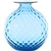 VENINI VASO MONOFIORE BALLOTON D.18 CM ACQUAMARE FILO ROSSO H.20,5 CM FO310018000F0YW