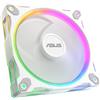 ASUS Prime MR120 ARGB, Ventola per Case da 120 mm, Spessore Telaio 2,8 cm, 20 LED ARGB Compatibili con Aura Sync per Illuminazione da Entrambi i Lati, Massimo 21 dB di Rumore, Bianco