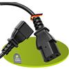 PerfectHD Perfect Cavo di alimentazione Euro, spina IEC C13 a presa IEC C14 dritta, cavo di alimentazione accessorio per elettrodomestici, 1,00 m, nero