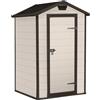 Keter Manor beige - Casetta porta attrezzi da giardino - 129x103x196 cm