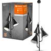 LEDVANCE DECOR Tokio a sospensione, nera, 14W, 1260lm, modulo LED con colore della luce bianco caldo (3000K), stile giapponese, lunga durata di 30.000 ore, protezione IP20