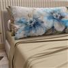 PETTI Artigiani Italiani - Lenzuola in Cotone con Federe in Stampa Digitale, Lenzuolo Una Piazza e Mezza Francese, Completo Letto Fantasia Floreale 39 Tortora, 100% Made in Italy