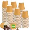 Kleemeiero 200 Pezzi Bicchieri di Carta per Caffè in Carta Kraft 50ml Bicchieri Carta Bianchi Bicchieri Carta Cappuccino Bicchieri Carta Bevande Bicchieri Carta Biodegradabili per Vino, Acqua, Bevande