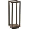 Zafferano, Lampada Home Pro, Lampada da Tavolo Ricaricabile e Senza Fili con Controllo Touch, Adatta per Salotto ed Esterni, Dimmer, 3000 K, Altezza 29,4 cm, Colore Corten