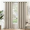 Deconovo Tende Oscuranti per Interni 2 Pezzi 290 CM Altezza, Termiche Isolanti, Anti-Rumore, con Anelli, Ideali per Camera da Letto e Soggiorno, 140x290 CM, Beige Chiaro