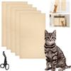Byfoyif 5 tappetini tiragraffi per gatti, autoadesivi, 60 x 30 x 4 mm, protezione per divano e gatti, in tessuto, con forbici, raschietto per gatti, divano anti-artiglio, per porta poltrona, cachi