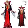 HAOZHENF Costume Vampira Bambina, Costume Gotico da Vampiro per Ragazza, Vestito di Halloween da Vampira Vittoriana per Bambina, ideali per Cosplay, Carnevale e Feste a Tema