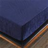 FANSU Lenzuolo con Angoli in Velluto Singolo Matrimoniale, Velluto Lenzuolo sotto Elasticizzato Morbida Calda Coprimaterasso Traspirante Lenzuola Letto, profondità 25cm (Blu Navy,90x200cm)