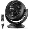 EasyAcc Ventilatore da Tavolo Silenzioso 25dB con Telecomando, Ventilatore Circolazione Potente 3 Velocità/Potenza Eolica 7m/Timer 12 Ore/Rotazione Automatica 90° per Ufficio Casa