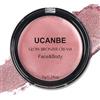 UCANBE Crema abbronzante per viso e corpo, bagliore naturale baciato dal sole, luminoso costruibile per una lunga durata rosato flusso, leggera illuminante contouring blushing palette trucco multiuso