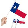 Anley Texas State Mini Flag Confezione da 12 - Bandiere TX Lone Star in miniatura tenute in mano su stick -5 x 8 pollici con asta solida e parte superiore della lancia