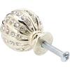 HOMSFOU Pomello Cassetto in Cristallo Diamante Oro Maniglia Per Mobili a Foro Singolo 3.50X2.80X2.80 Cm Per Armadi Cassetti Librerie E Guardaroba 1 Pezzo