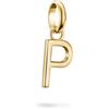 Thomas Sabo Charm Club Connect Ciondolo Charm Lettera P Placcatura Oro 18k Argento 925 Riciclato CC1222-413-39