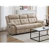Divano 3 posti relax elettrico in Microfibra Beige - ORTIANO
