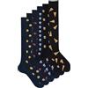 Ciocca Calze Uomo Lunghe Fantasia Caldo Cotone Morbide e Confortevoli - Confezione 3/6 Paia Autunno Inverno [BOXCW6_RIG2_11_1]