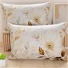 PETTI Artigiani Italiani - Coppia di Federe Cuscino 80x40 cm in Microfibra, Cuscini Arredo Camera da Letto, Divano, Salotto, Set 2 Fodere Copricuscino, Federa Floreale 18, 100% Made in Italy