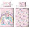 Character World Peppa Pig Character World - Copripiumino per lettino da bambino, reversibile, double-face, con federe abbinate