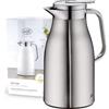 alfi SKYLINE 1,0l, caraffa termica con igienico inserto in vetro, chiusura a vite con pulsante, presa ergonomica, con una sola mano, ottima come caraffa da caffè, caraffa da tè, senza BPA